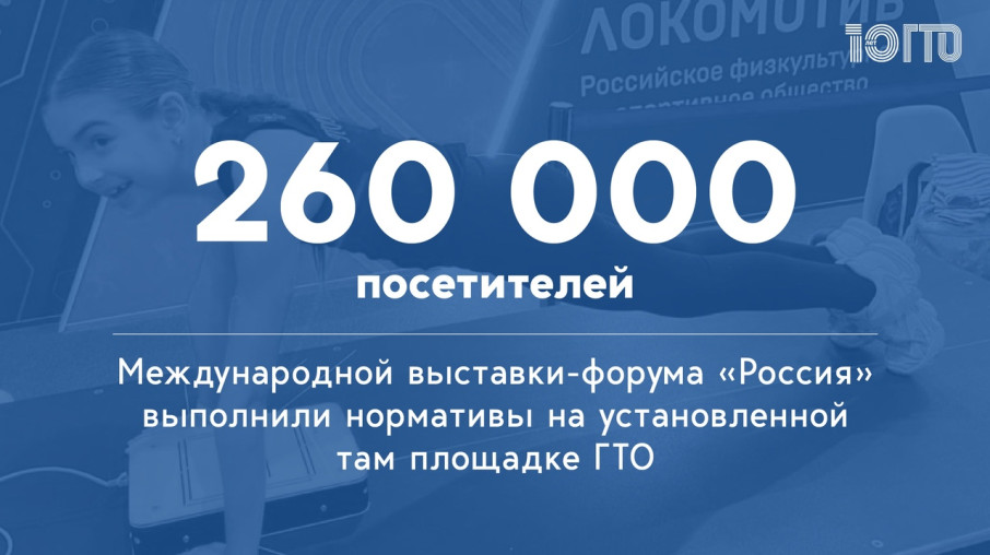 Статистикой посещения Стенда ГТО поделился Министр спорта России Михаил Дегтярев на церемонии закрытия экспозиции «Спорт для каждого». Статистикой посещения Стенда ГТО поделился Министр спорта России Михаил Дегтярев на церемонии закрытия экспозиции «Спорт для каждого».